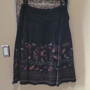 Richard Malcolm Pleated Skirt with Colorful Sequins and Embroidery